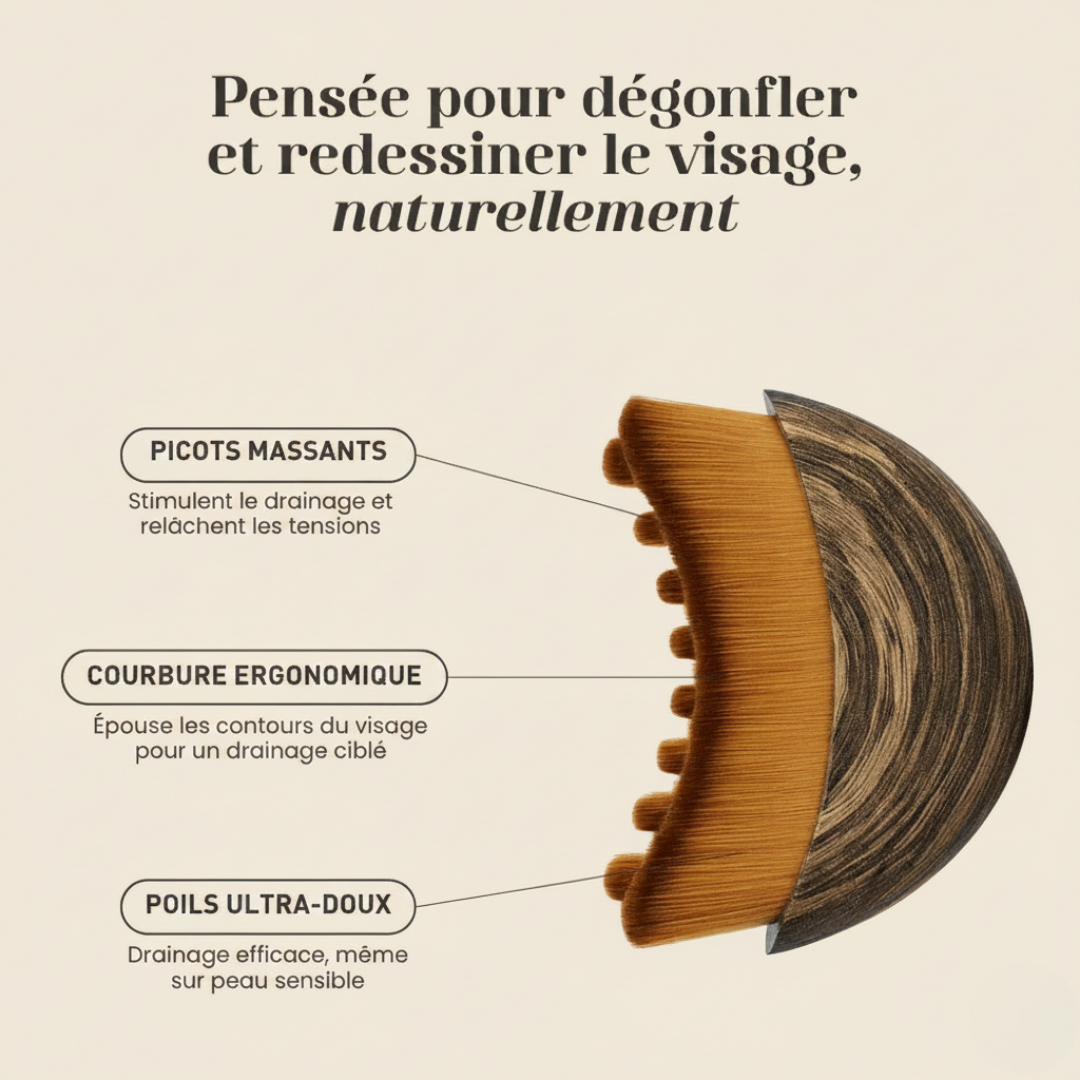 Brosse Lymphatique LYMPUR™ — Le Rituel Sculptant du Visage